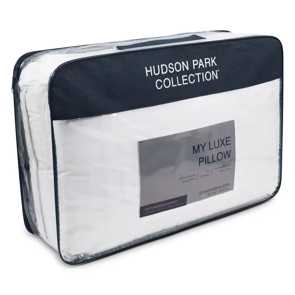 Hudson Park My Luxe Down Pillow Standard Queen Soft/Medium Allergy Friendly $525